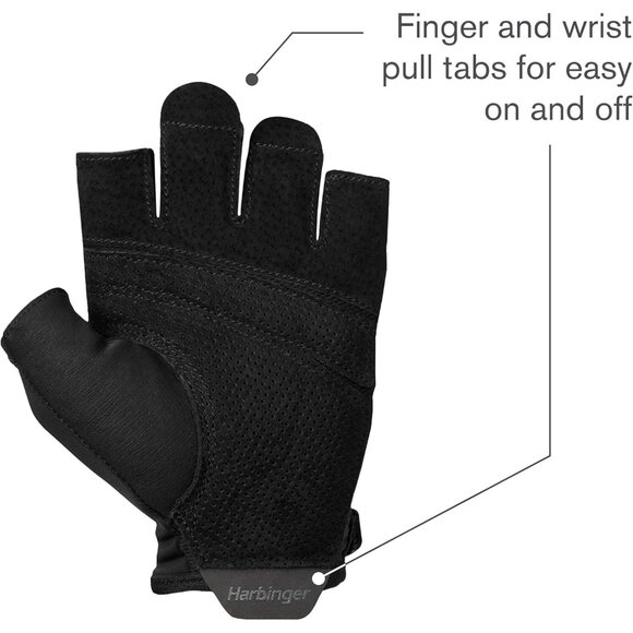 Harbinger Men's Power Weightlifting Glove with Adjustable Wrist Strap Size L - Picture 4 of 8